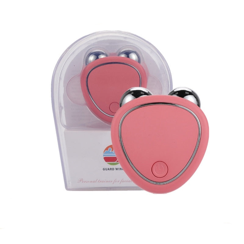 Portable Facial Micro-current Beauty Instrument For Lifting Thinning And Reducing Edema With Double Roller Massager Portable Facial Micro-current Beauty Instrument For Lifting Thinning And Reducing Edema With Double Roller Massager